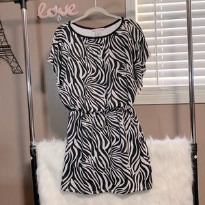 Wishes, wishes, wishes Animal Print Zebra Dress sz M